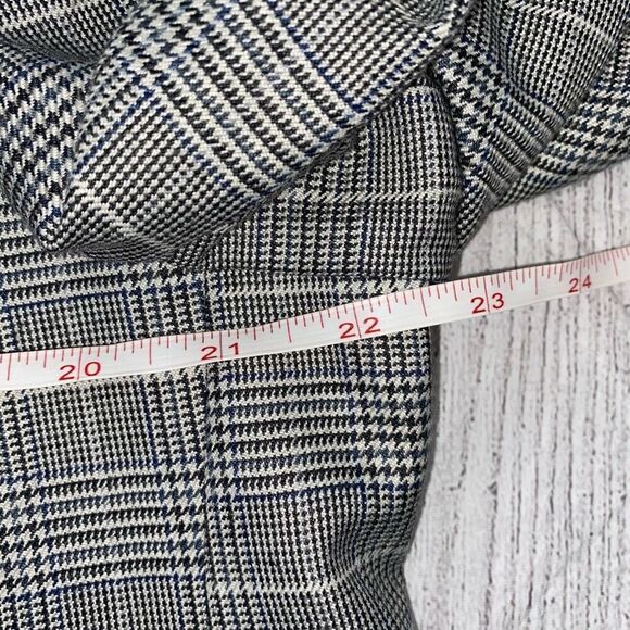 Stafford essentials mens 44R black & white button plaid blazer - Picture 12 of 13